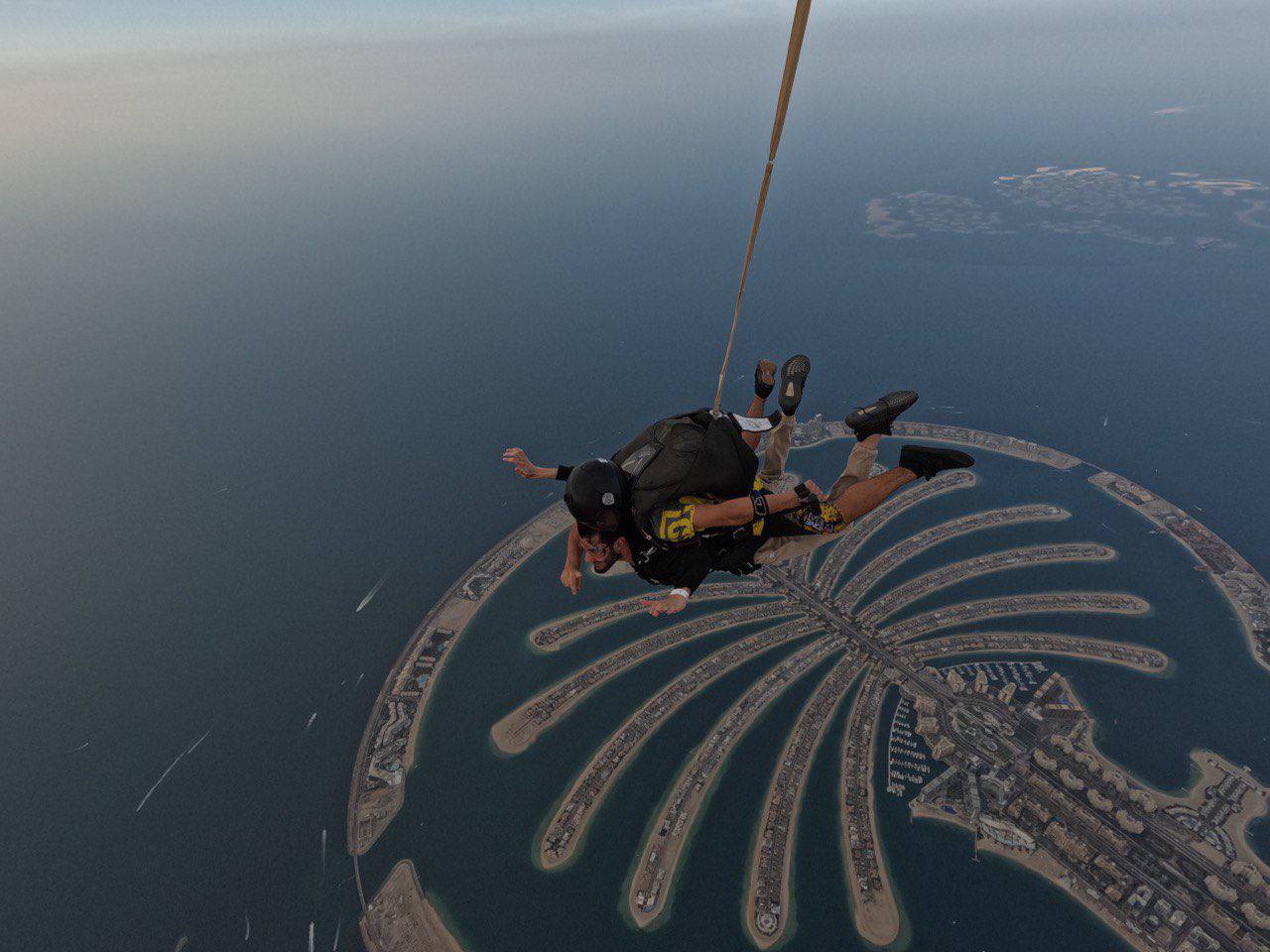 Tandem skydive over Palm Jumeirah, Dubai